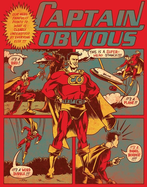 captain obvious comic super hero